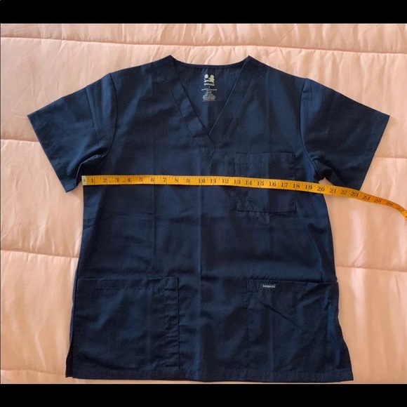 DAGACCI SCRUB TOP SMALL NAVY NWOT - Picture 6 of 12
